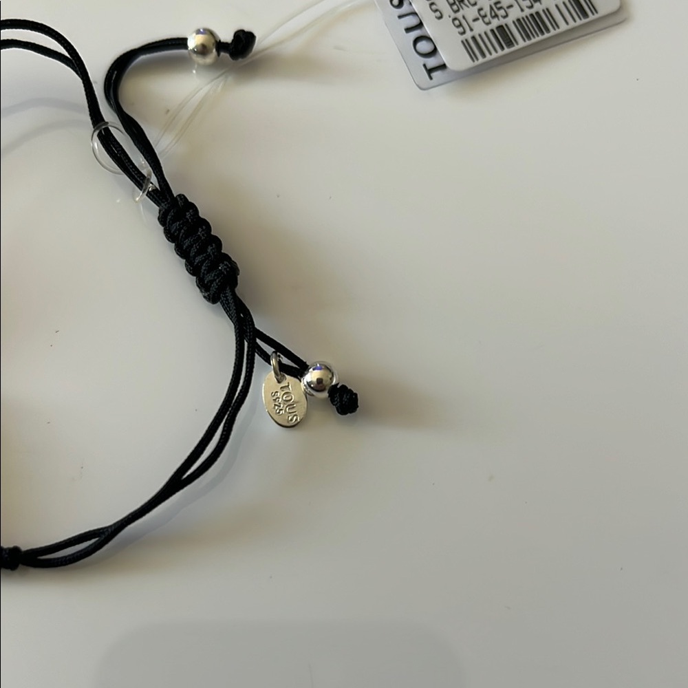 Tous Black Cord Bracelet with Silver Accents - Picture 3 of 3